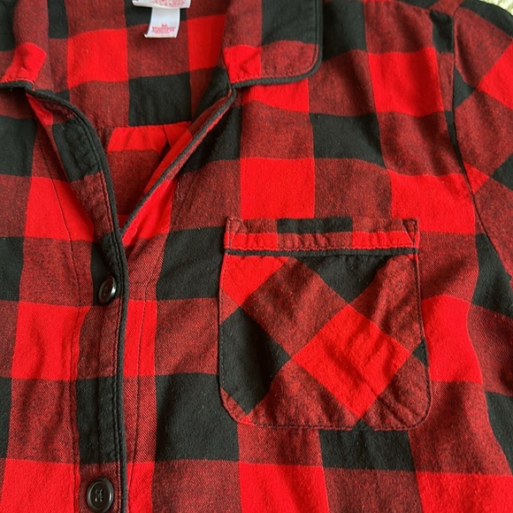 Plaid Red Black Pajama Nightgown - Picture 4 of 9